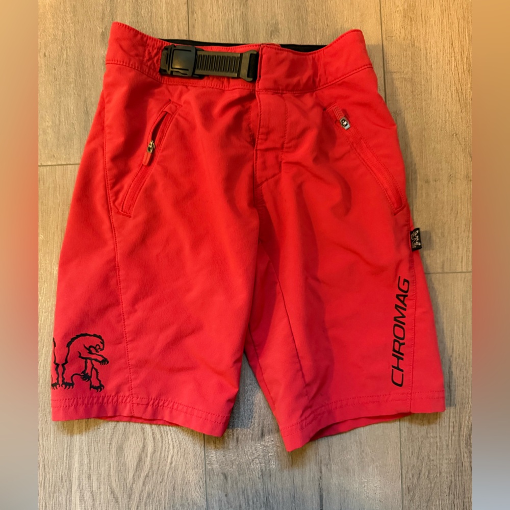 Red boys mountain bike Shorts